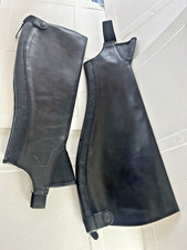 Mark Todd Standard Stretch Leather Gaiters Black Size XL Brand New (Y)