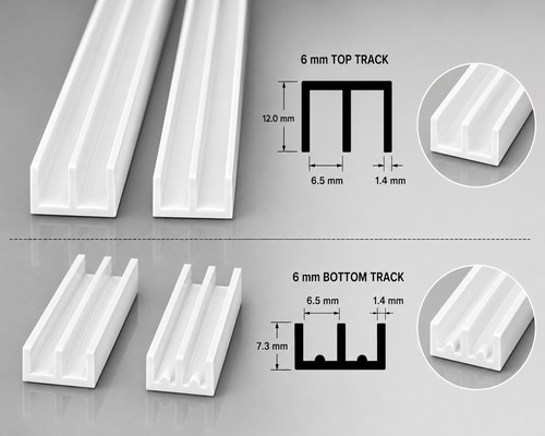 Vivarium glass runners track - glass,