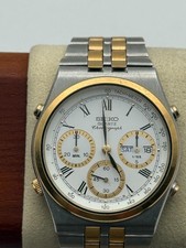 SEIKO 7A38-728A Quartz Chronograph 37mm Two-Tone New Battery