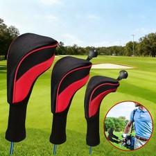 3Pcs Golf Club Head Covers Set