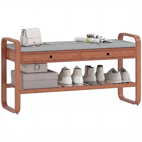Homcom shoe bench with - shoe,