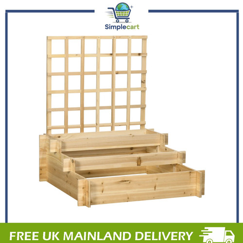 Tier wooden garden planters - wooden,