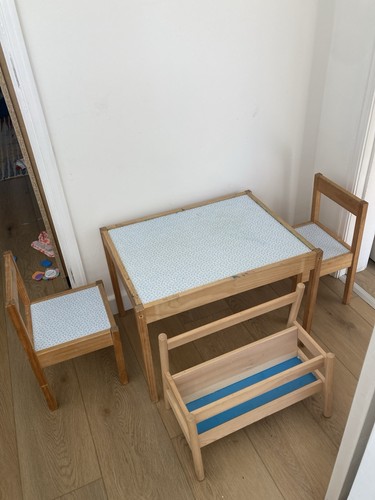 Used ikea latt table - used, chair