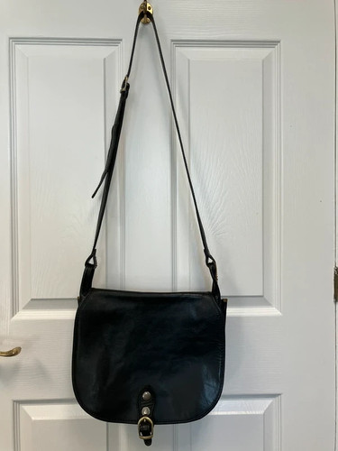 Vintage black leather - , saddle