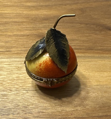 Limoges peach france trinket - france,