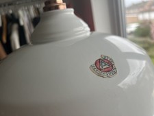 Vintage white Enamel Pendant