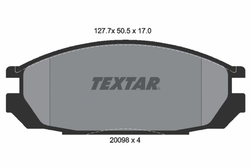 Front rear brake pad - rear, set