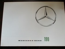 Mercedes Benz Brochure 190 Sales Brochure Fintail English
