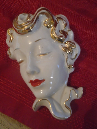 Art deco ceramic lady - art,