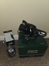 Brand new in box, Daiwa 19 Emblem 45 SCW QD Carp reel, with spare spool.