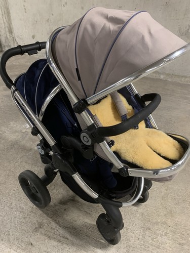 Icandy peach double pram - peach,