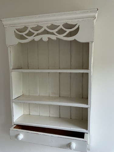 Cream solid pine wall shelving - pine,