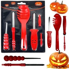 6 Piece Pumpkin Carving Kit Tool Set Spooky Halloween Party Craft Tools Kits