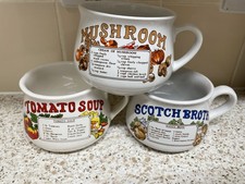 vintage recipe soup bowls
