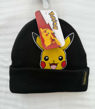 Pokémon Pikachu Black Beanie Hat OFFICIAL Pokemon New
