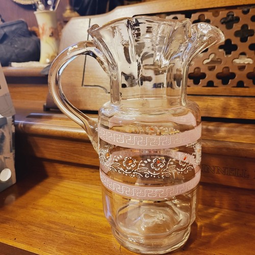 Antique floral enameled clear - antique,