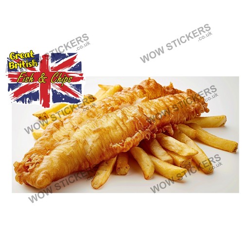Fish chips sticker trailer - &, g