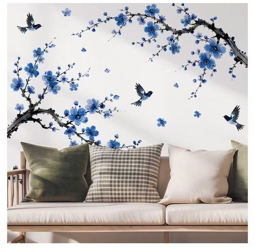 Large blue cherry blossom - blue,