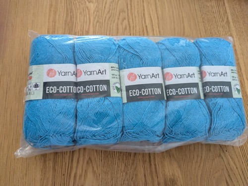 Yarnart eco cotton - blue, 5