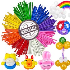 100 X Long Plain Balloons