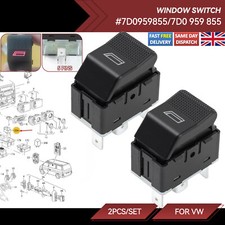 2x Electric Door Window Switch Button For VW Volkswagen T4 Transporter 7D0959855