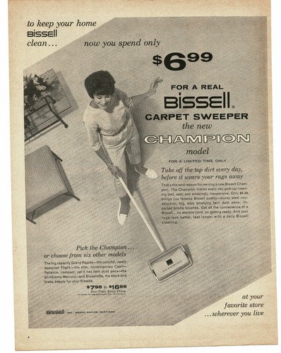 1961 bissell carpet sweeper - 1961,