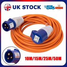 10M-50M Heavy Duty Hook Up Caravan Cable Camping 16 Amp 220-250V Mains Extension