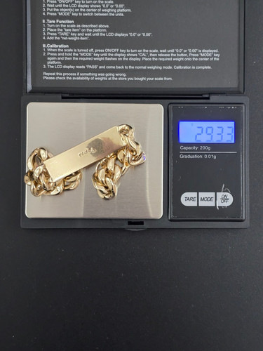 9ct gold identity bracelet - gold,