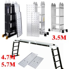 3.5M- Aluminium Scaffolding Ladder Platform Combination Multi-purpose Step