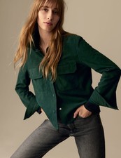M&S - Per Una Womens Green Suede Basic Women Jacket