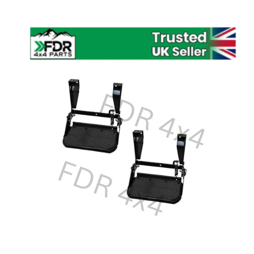 Folding side steps - side, &