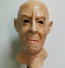 Realistic Old Man Mask Latex Male Disguise Halloween Fancy Dress OAP Grandad