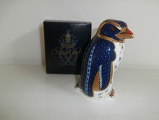 ROYAL CROWN DERBY 'ROCKHOPPER PENGUIN' BONE CHINA PAPERWEIGHT 1st QUALITY BOXED