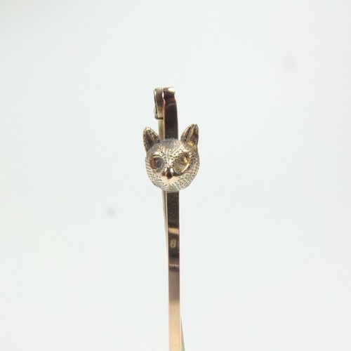 Small antique 9ct gold tie - gold, pin