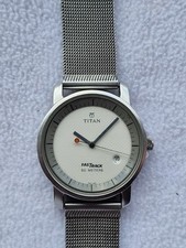 Titan FastTrack 655 SSG Men's Stainless Steel Quartz Date  Watch - New Battery