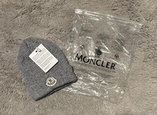 New Moncler Beanie Hat / One Size/ Unisex / Ribbed Knit / Grey