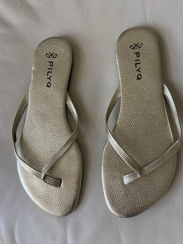 Pilyq metalic gold - gold, leather