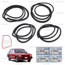 Set Door Weatherstrip Rubber Seal For Toyota Starlet KP60 4-Door 1978 - 1984