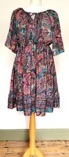 *SALE* Summer Short dress party 8 10 vintage Boho silk style hippy festival
