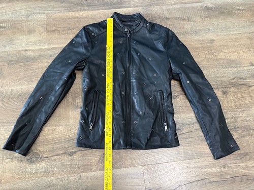 Zara black faux leather - zara, jacket