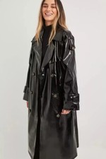 Women Trench Vinyl Shiny