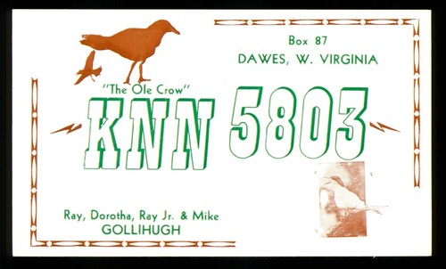 Qsl card radio usa - card, knn5803