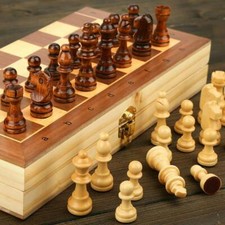 Large Chess Wooden Set Folding