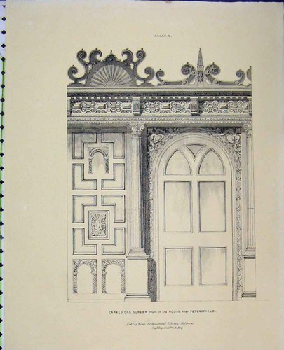 Original old antique print - old,
