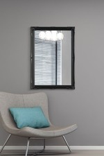 Large Mirror Shabby Chic Black