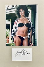 Joan Collins HAND SIGNED 5x3
