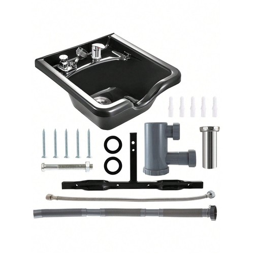 Salon shampoo basin black abs - salon,