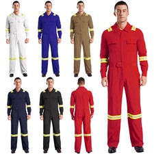 Men Coveralls Mechanic Overalls Uniforms Jumpsuits Dungarees Workwear Work