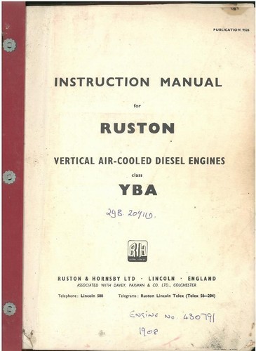 Ruston yba vertical air cooled - yba,