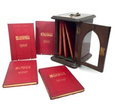 Antique Victorian Sheet Music Books in Wooden Glazed Display Box Cabinet c.1891